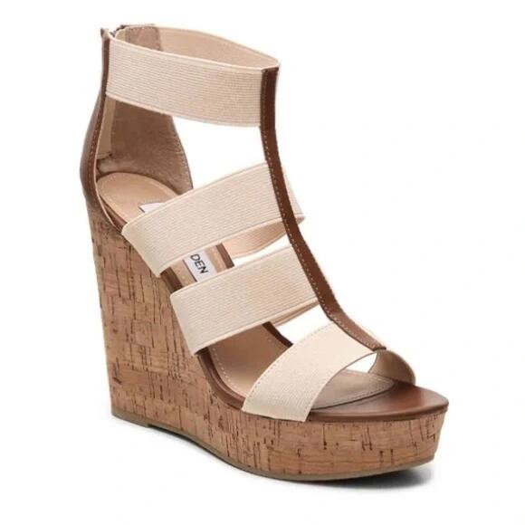 Steve Madden Selinah Cork Wedge Sandals | 8 - Picture 1 of 8